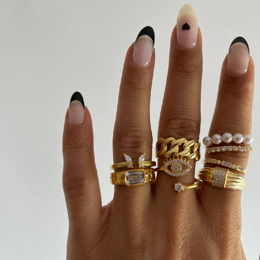 Kardelen Zirkonia Rund Ring - 925 SILBER