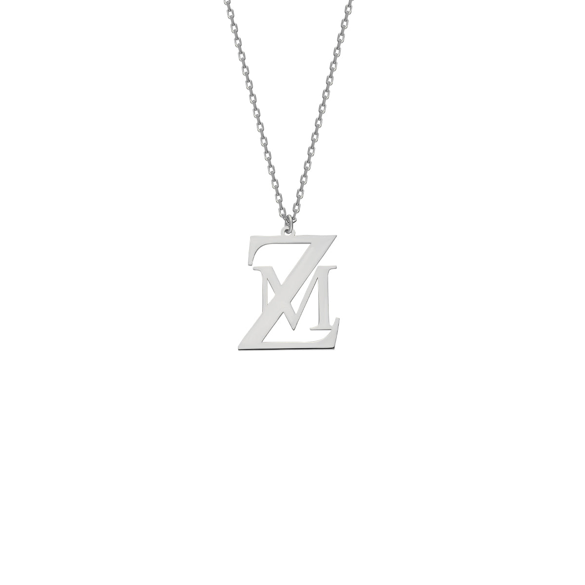 Kardelen ZWEIER BUCHSTABEN HALSKETTE - 925 SILBER