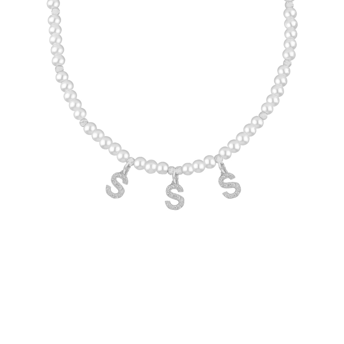 Kardelen Pearl Vibes Zirkonia Buchstaben Namenskette - 925 SILBER