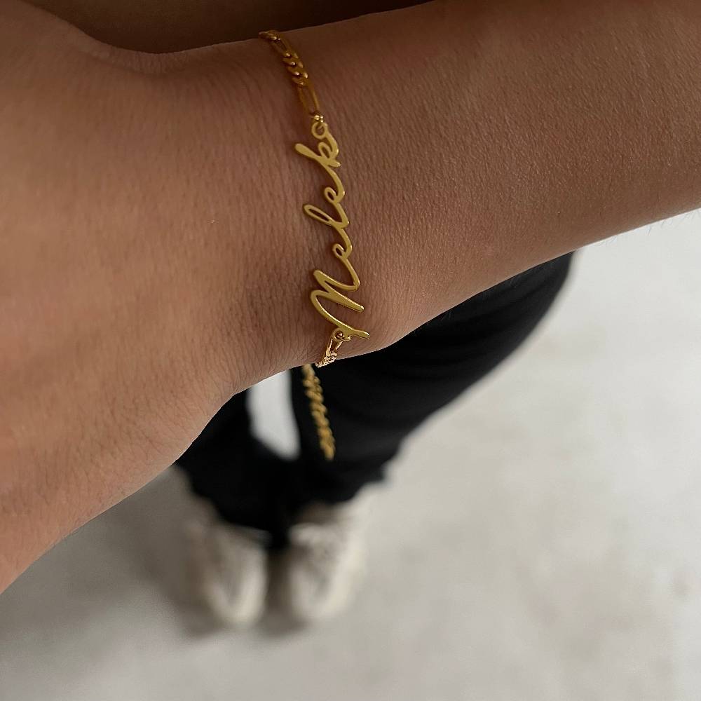 Kardelen Signatur Namens Armkette Figaro - 925 SILBER