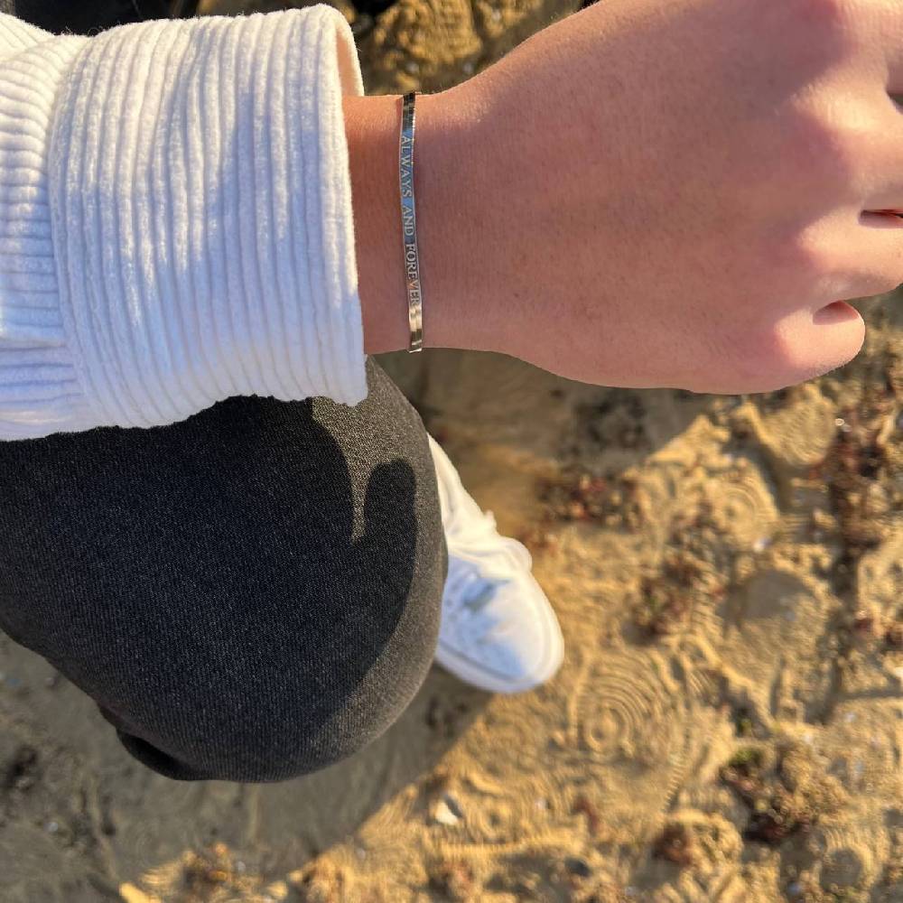 Kardelen SNAKE CHAIN GRAVUR ARMBAND FOR HIS - 925 SILBER