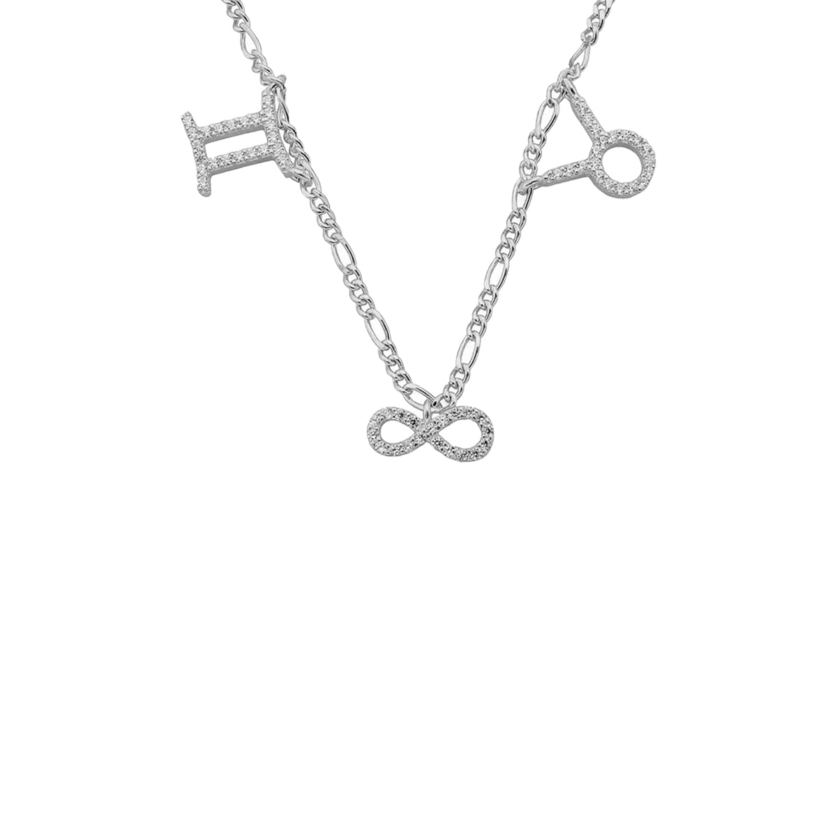 Kardelen Sternzeichen Partner Kette Mit Unendlichkeitssymbol - 925 SILBER