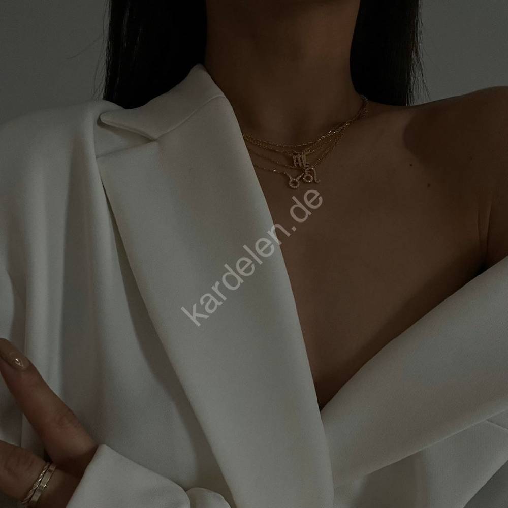 Kardelen STERNZEICHEN ZIRKONIA HALSKETTE - 925 SILBER