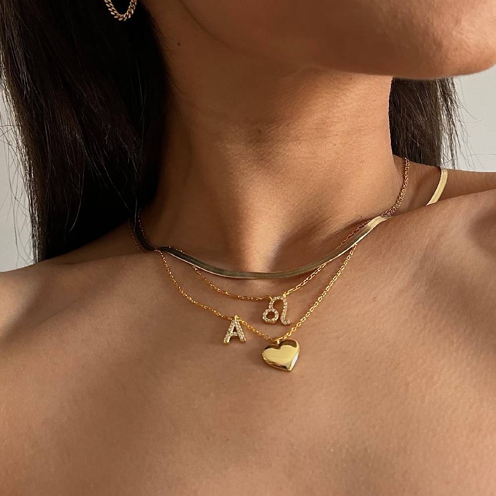 Kardelen STERNZEICHEN ZIRKONIA HALSKETTE - 925 SILBER