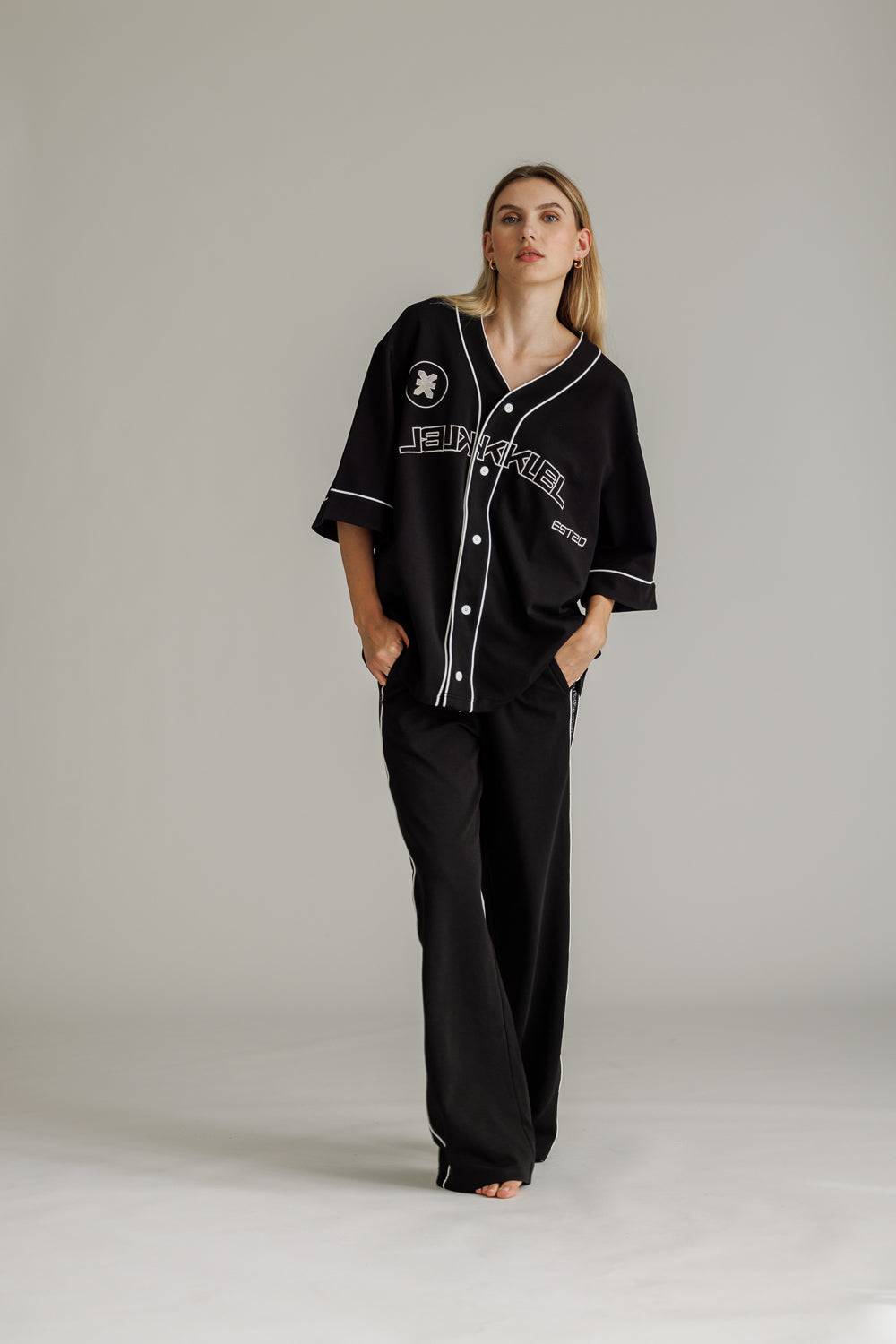 Karo Kauer Baseballshirt Black