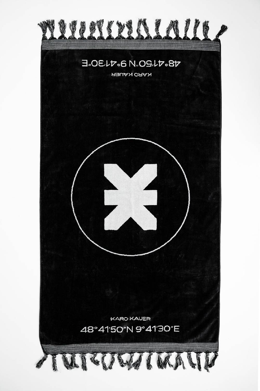 Karo Kauer Beach Towel Black Logo