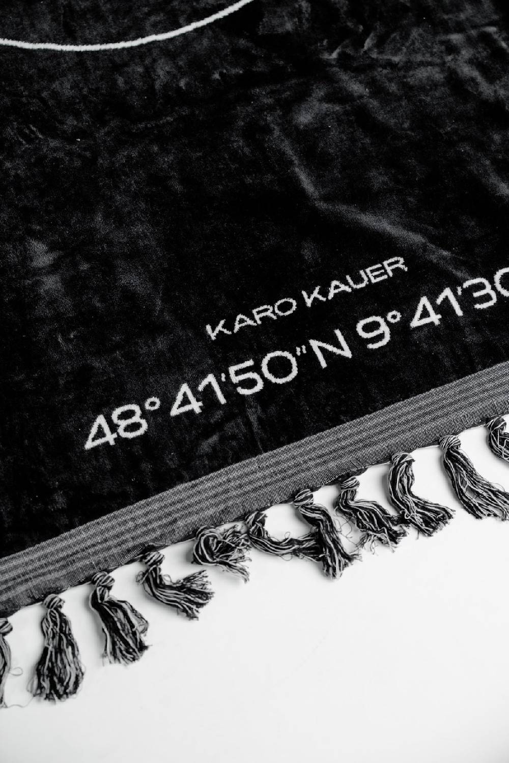 Karo Kauer Beach Towel Black Logo