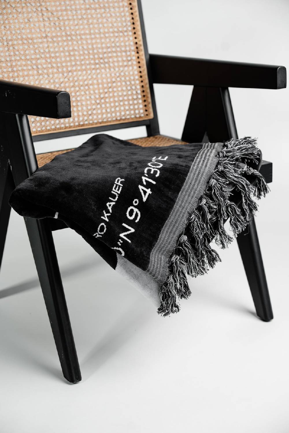 Karo Kauer Beach Towel Black Logo