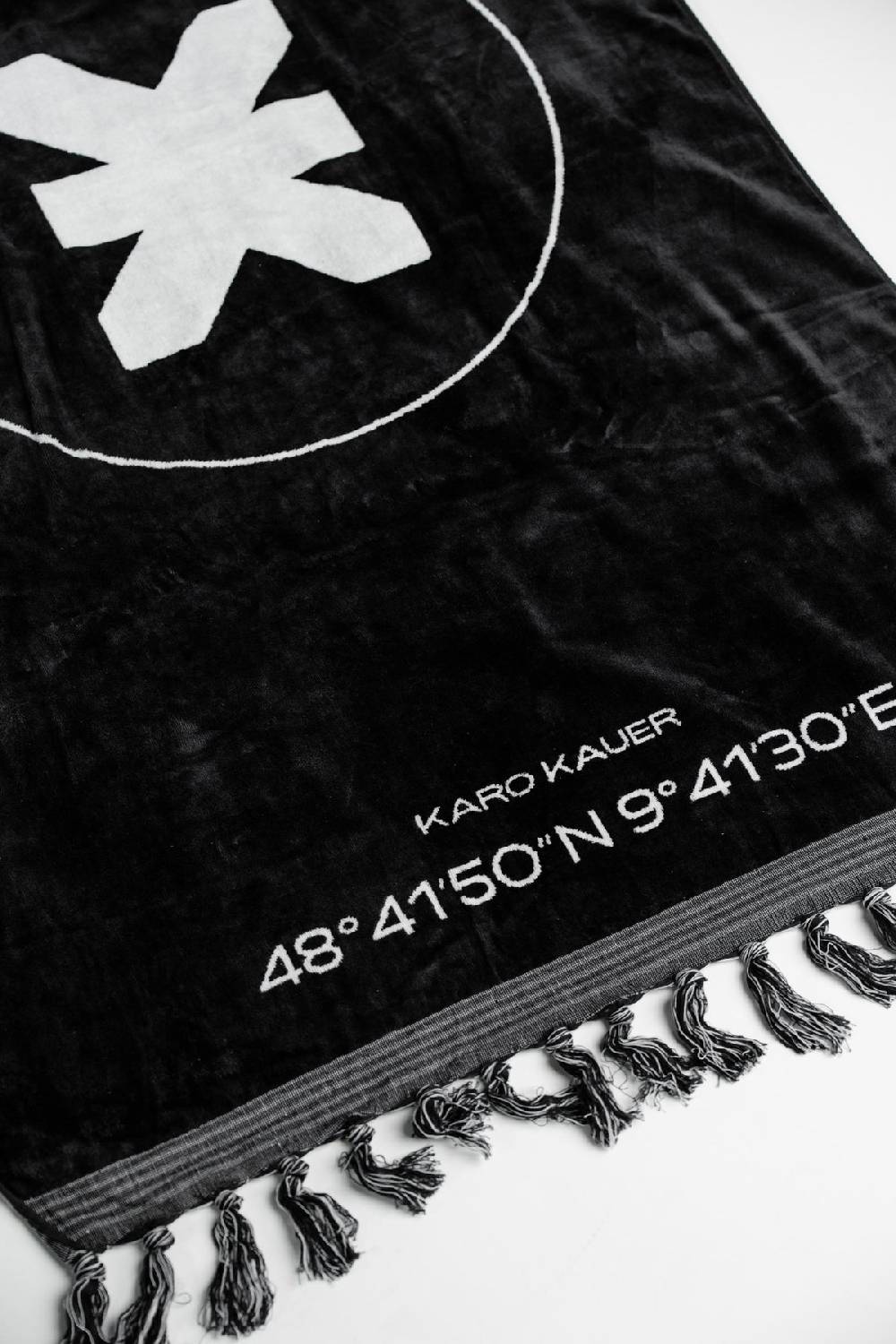 Karo Kauer Beach Towel Black Logo