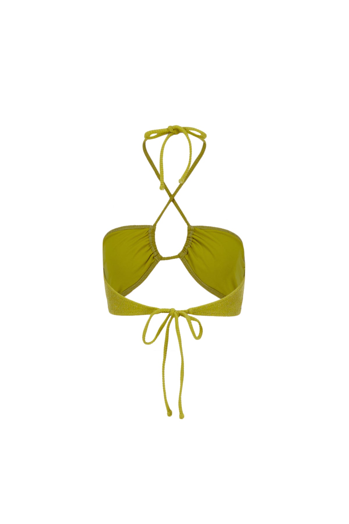 Karo Kauer Bikini Top Glitter Olive