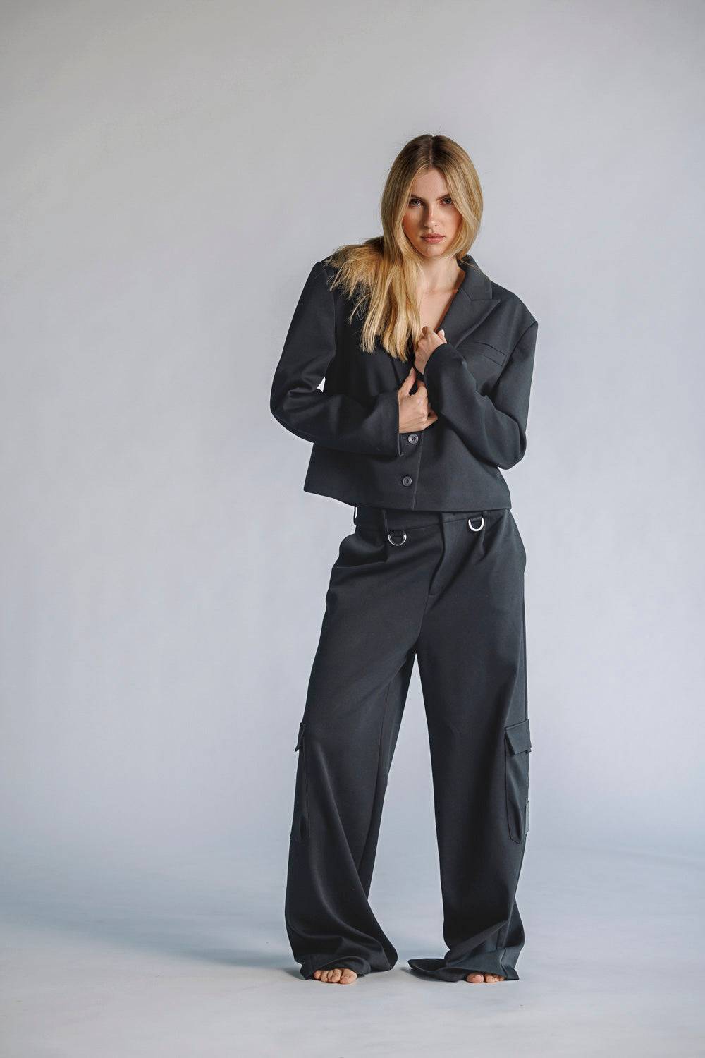 Karo Kauer Blazer Short Dark Grey