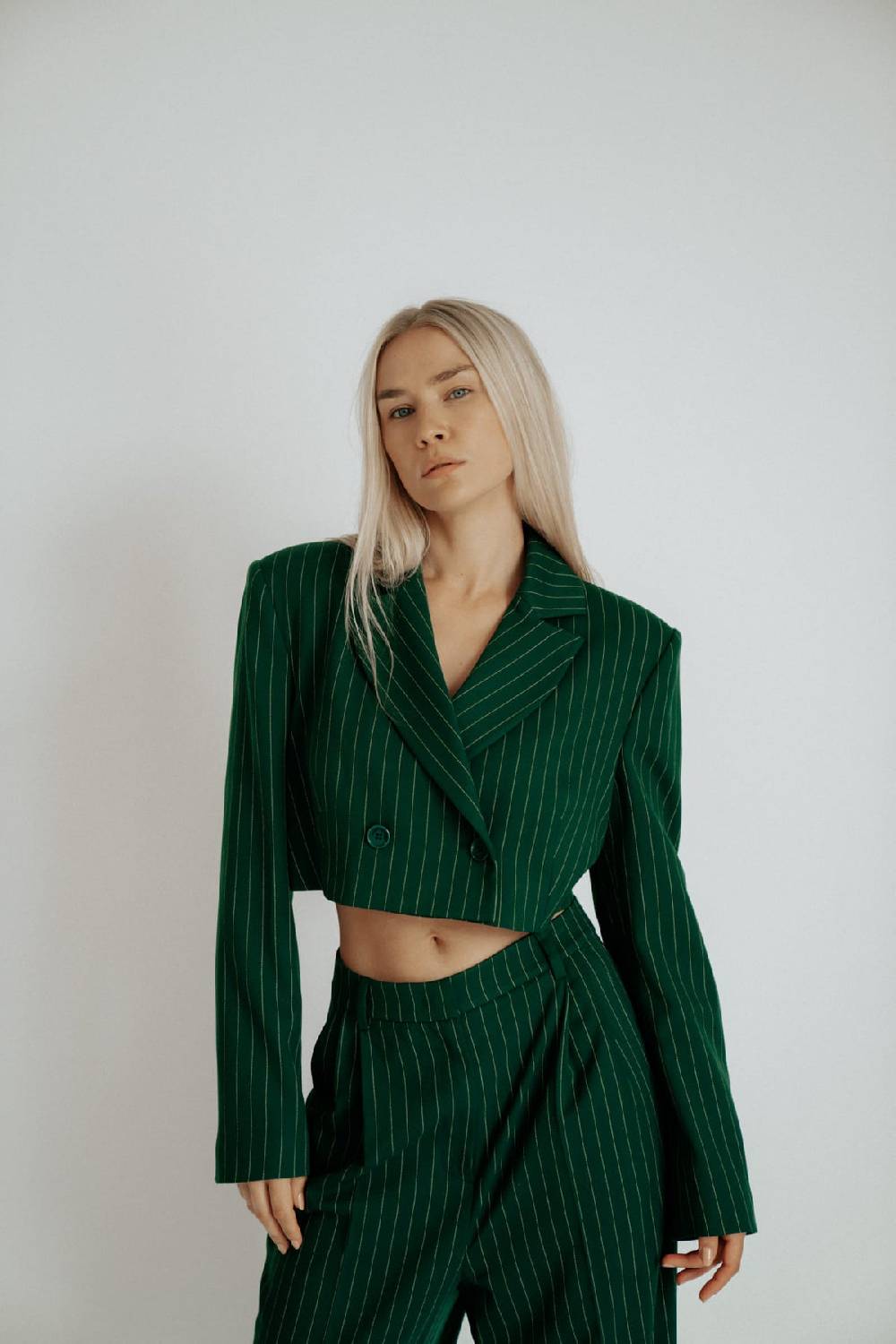 Karo Kauer Blazer Short Sapphire Green