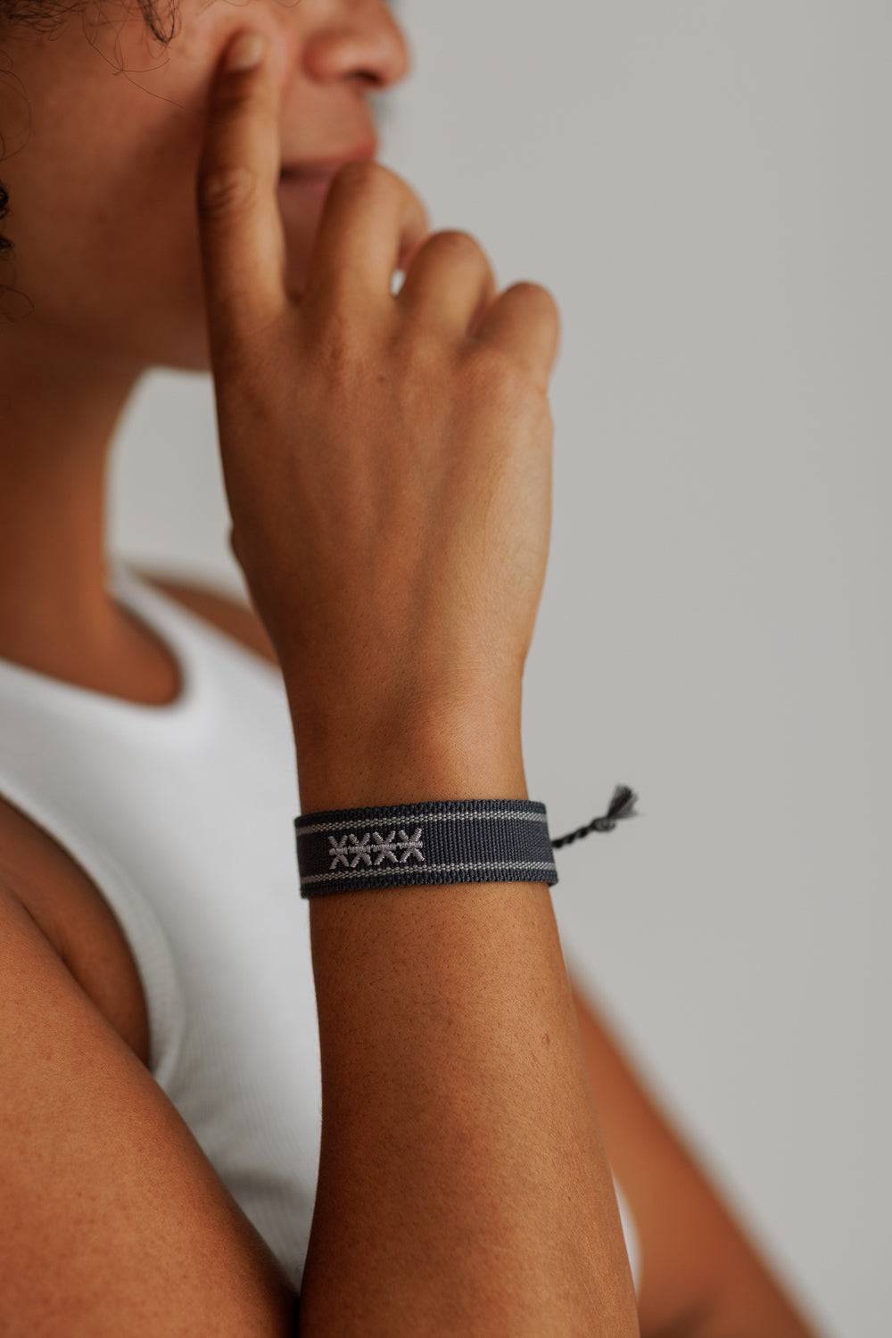 Karo Kauer Bracelet Stone Grey