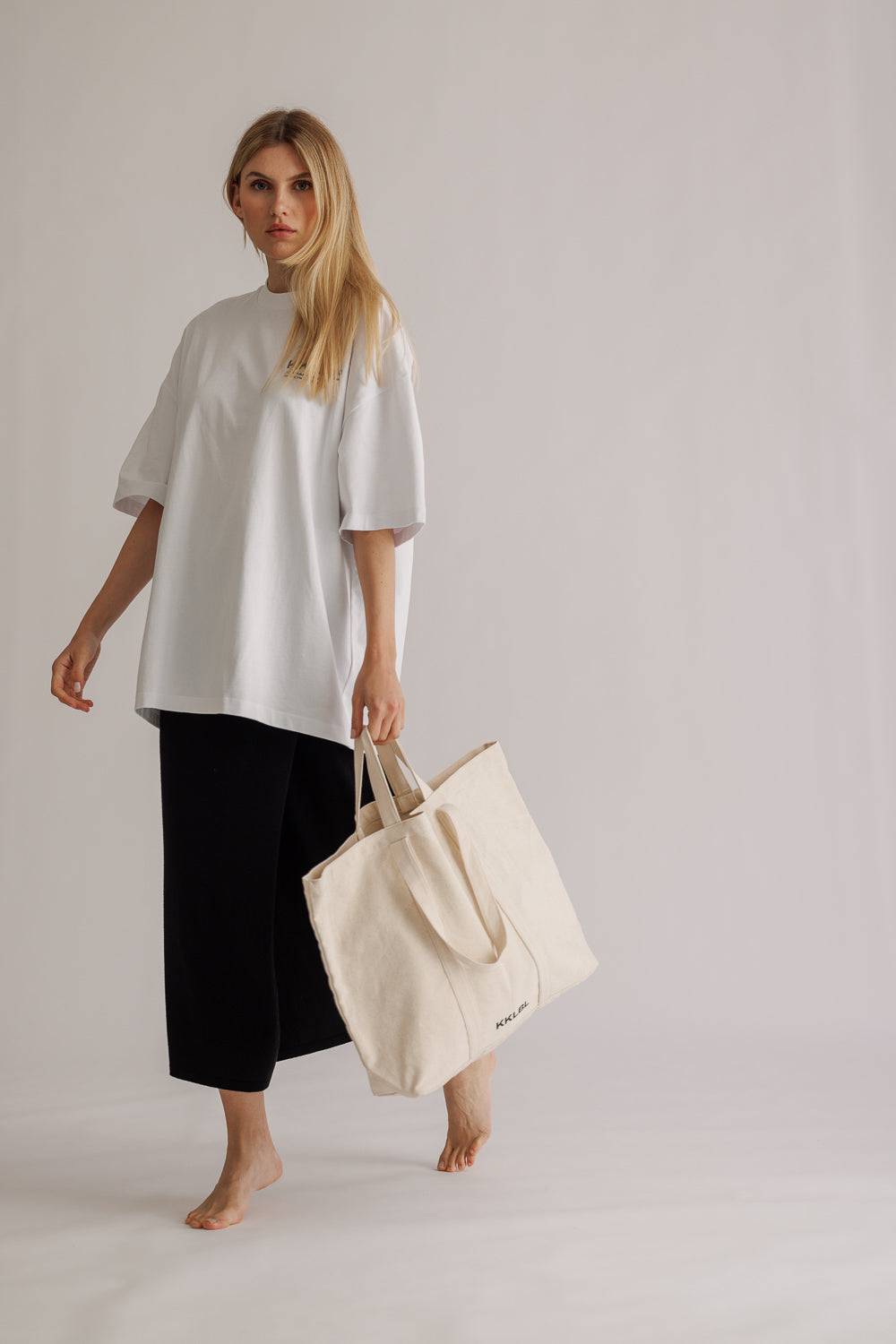 Karo Kauer Canvas Bag Offwhite