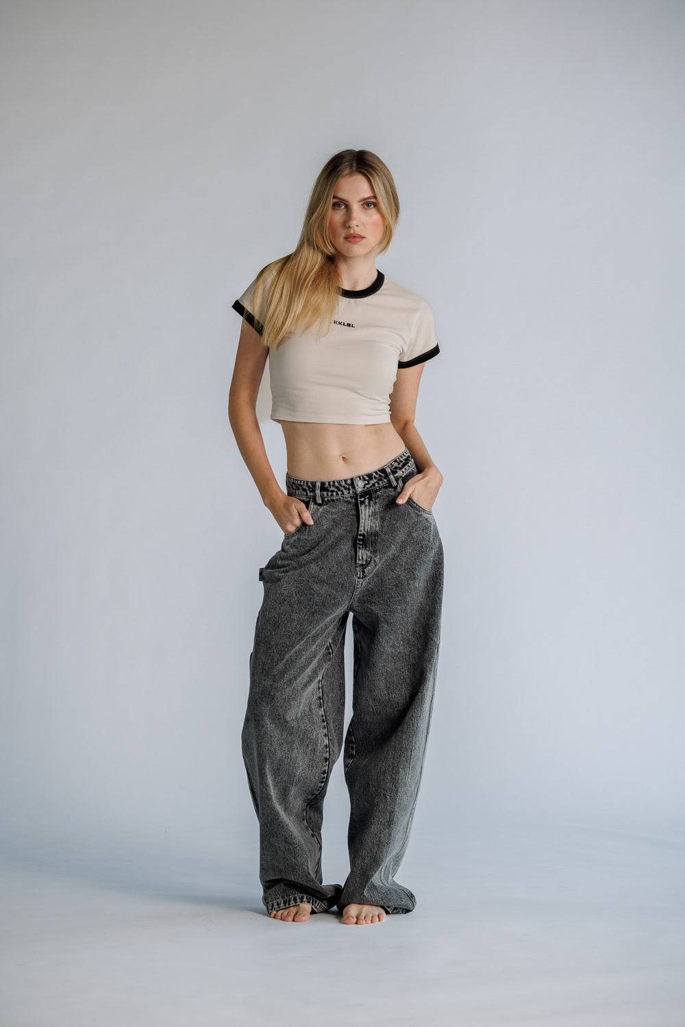 Karo Kauer Cropped Ringer Shirt