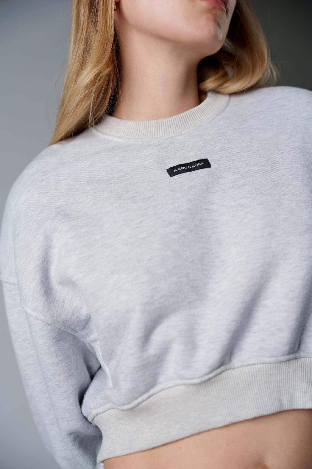 Karo Kauer Cropped Sweater Melange