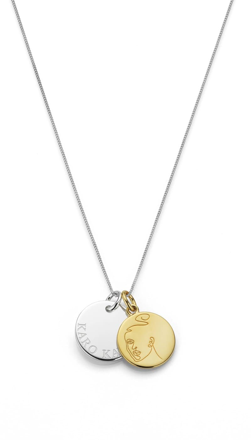 Karo Kauer Fine Necklace Silver X KK Coins