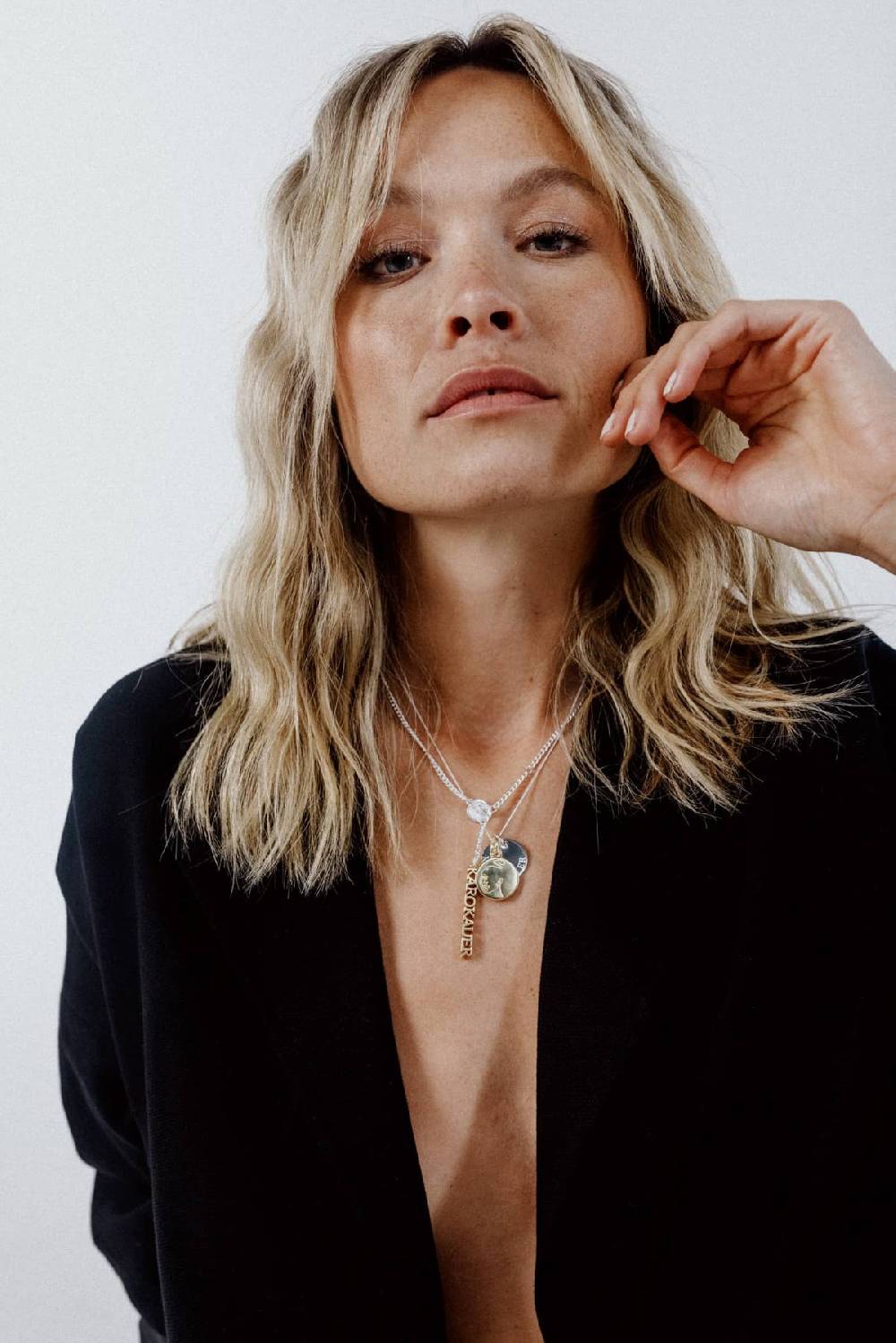 Karo Kauer Fine Necklace Silver X KK Coins