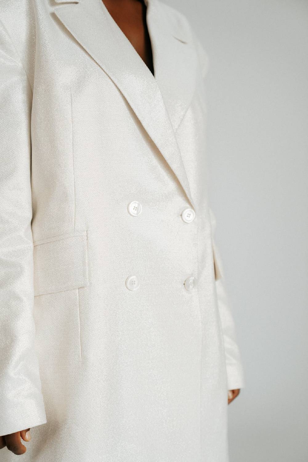 Karo Kauer Glam Blazer Dress Champagner