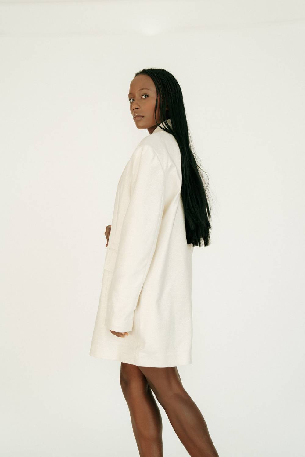 Karo Kauer Glam Blazer Dress Champagner