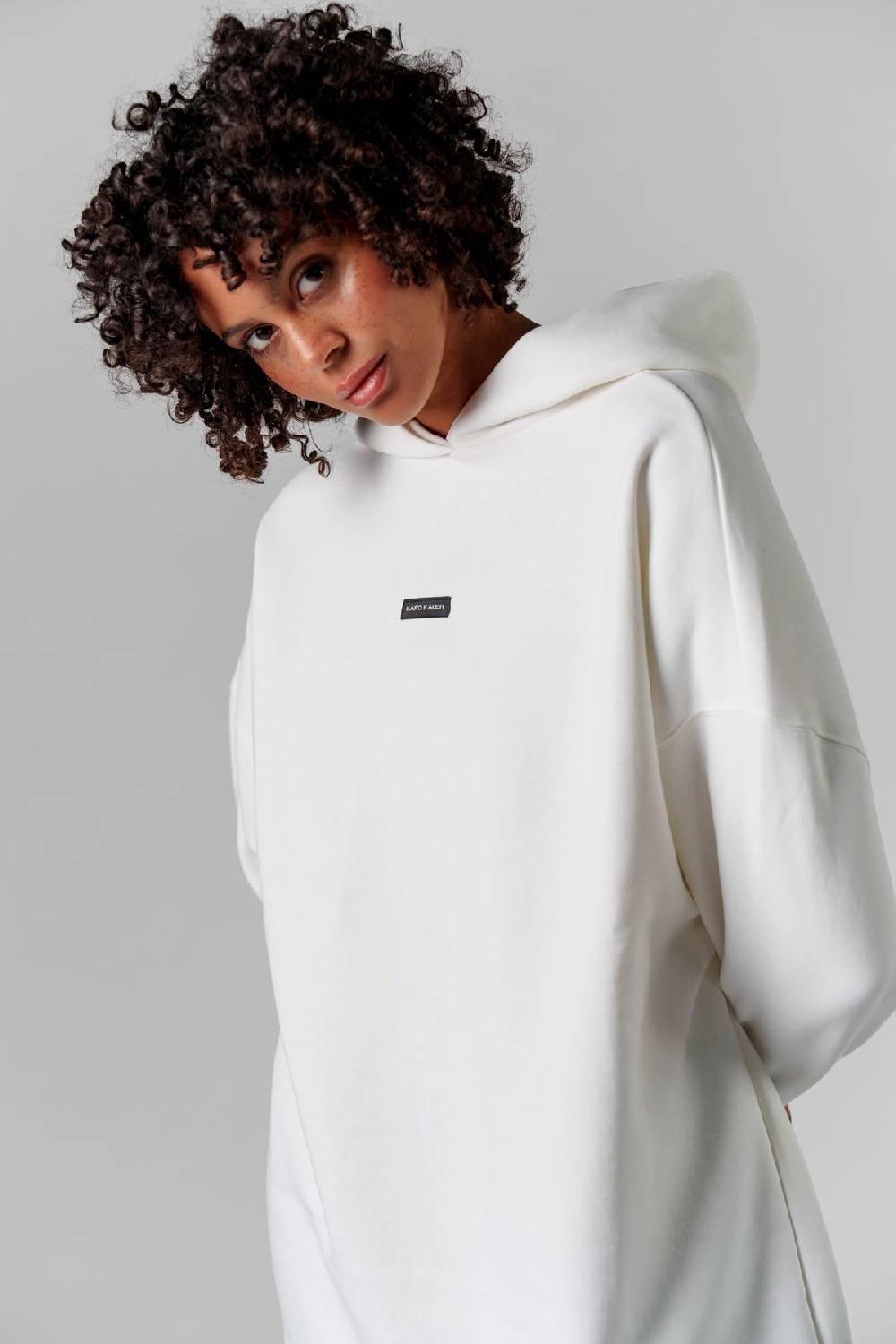 Karo Kauer Hoodie Dress Creme