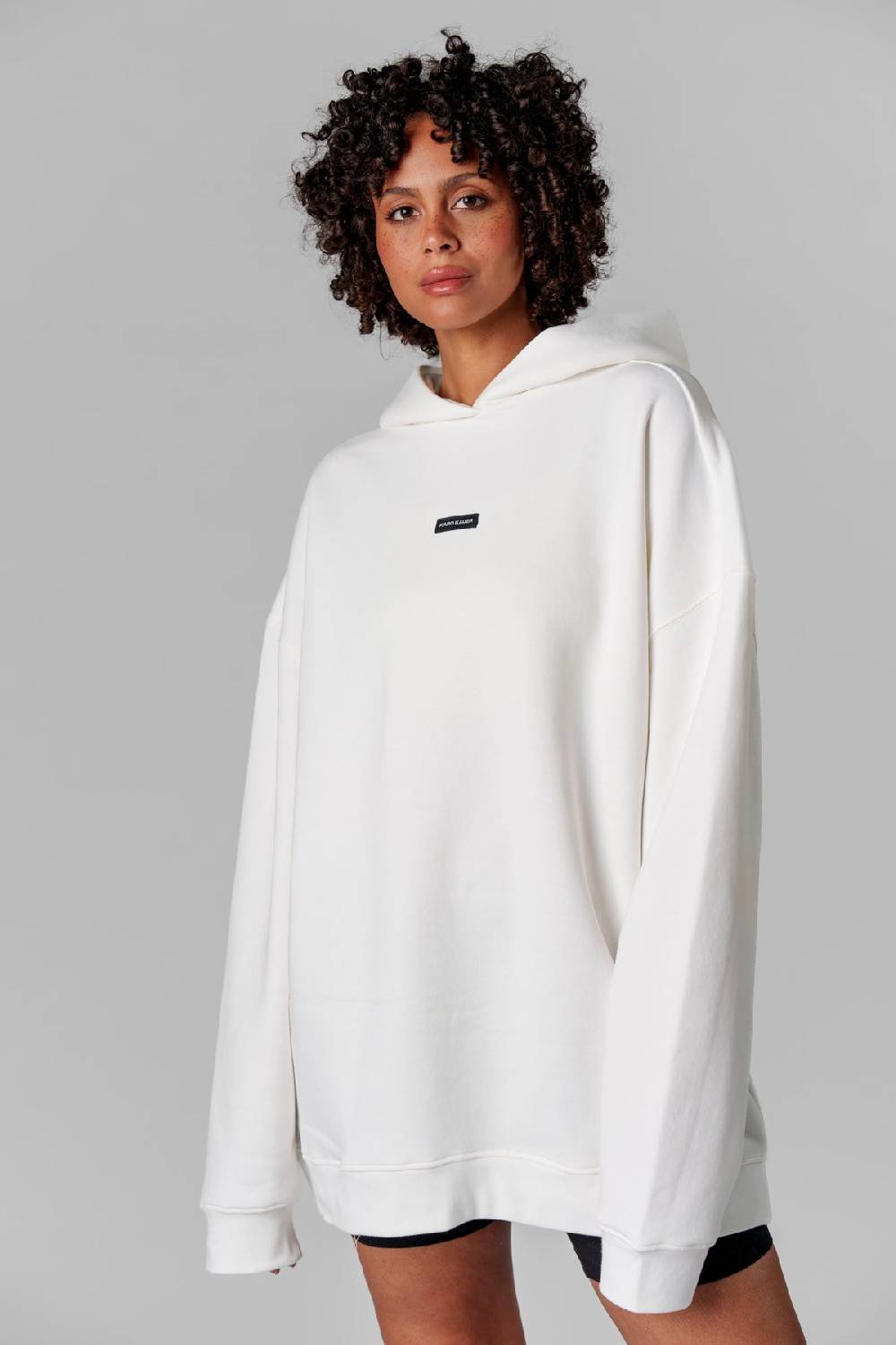Karo Kauer Hoodie Dress Creme
