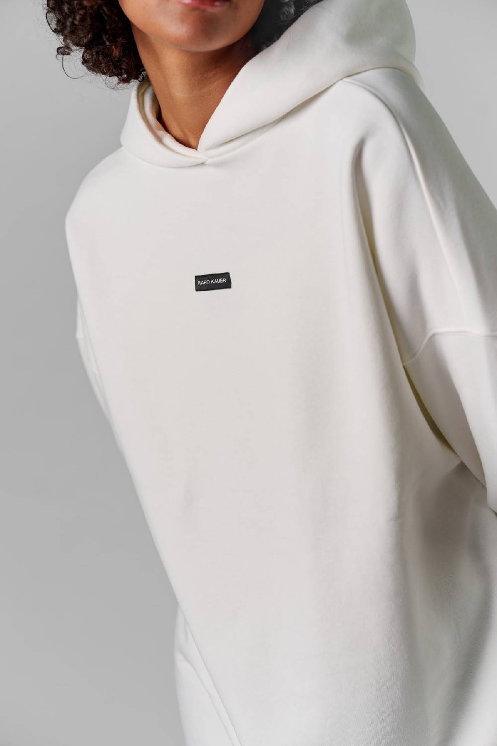 Karo Kauer Hoodie Dress Creme