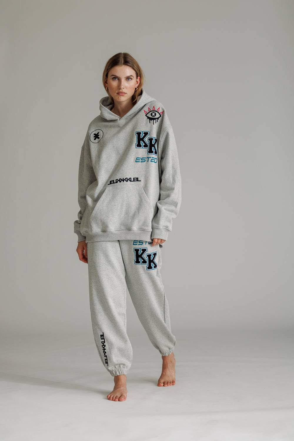 Karo Kauer Hoodie Grey Melange