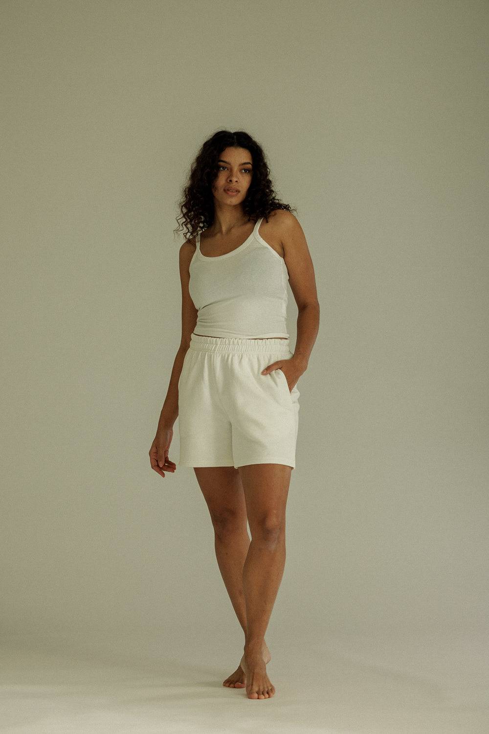 Karo Kauer Jogger Shorts Sandshell