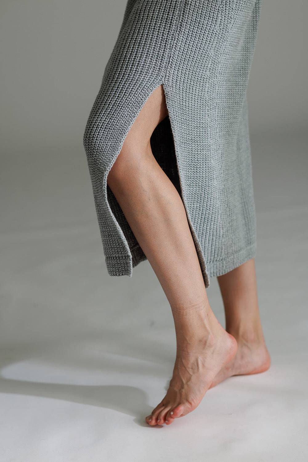 Karo Kauer Knit Dress Silver Grey