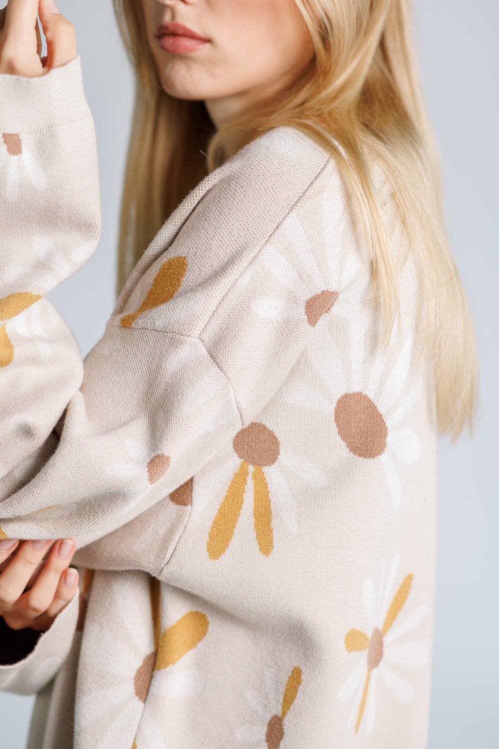 Karo Kauer Knit Flower Sweater