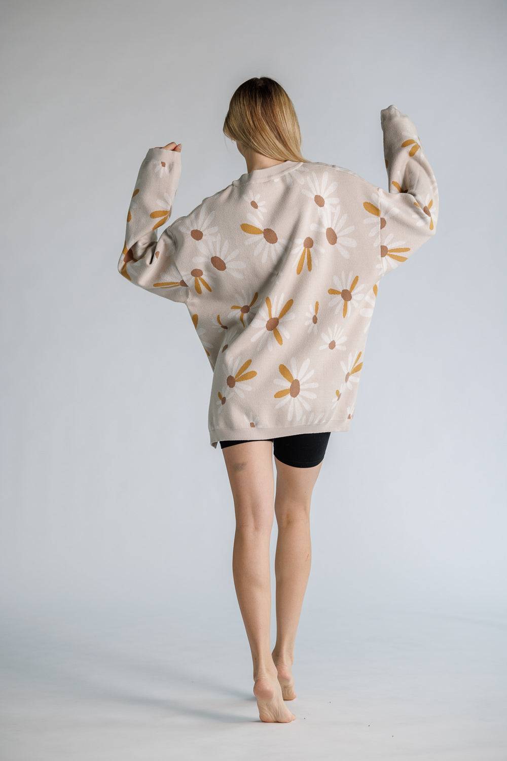 Karo Kauer Knit Flower Sweater