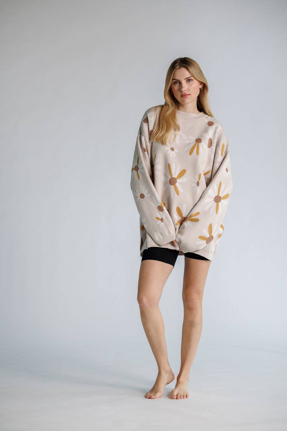 Karo Kauer Knit Flower Sweater