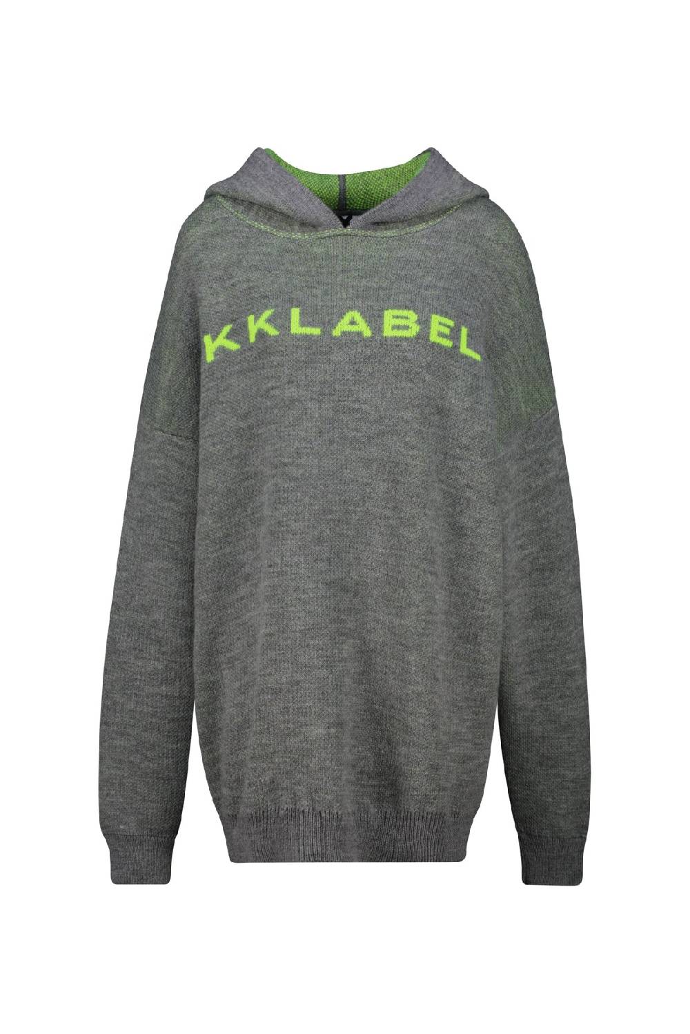 Karo Kauer Knit Hoodiedress Silver Grey