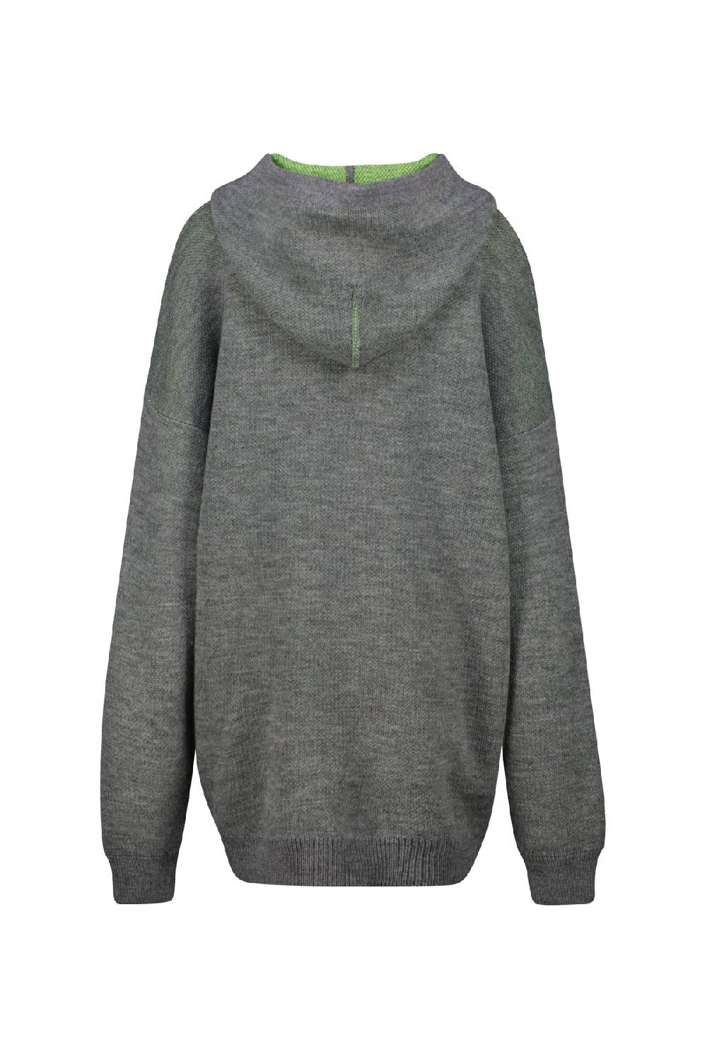 Karo Kauer Knit Hoodiedress Silver Grey