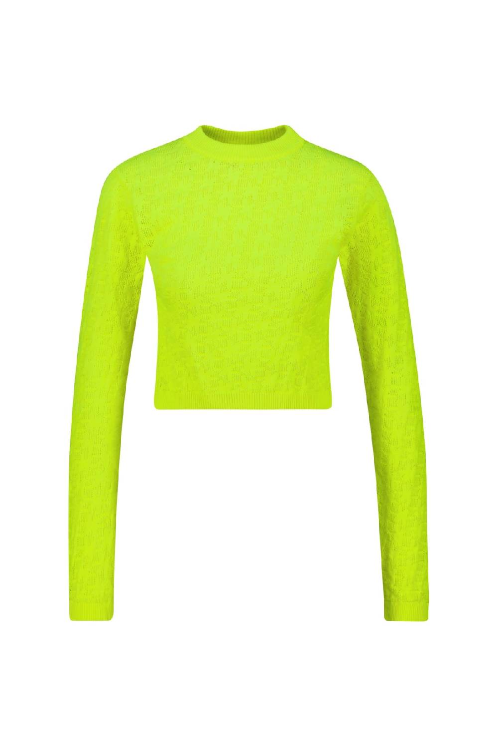 Karo Kauer Knit Shirt Cropped Neon Lime