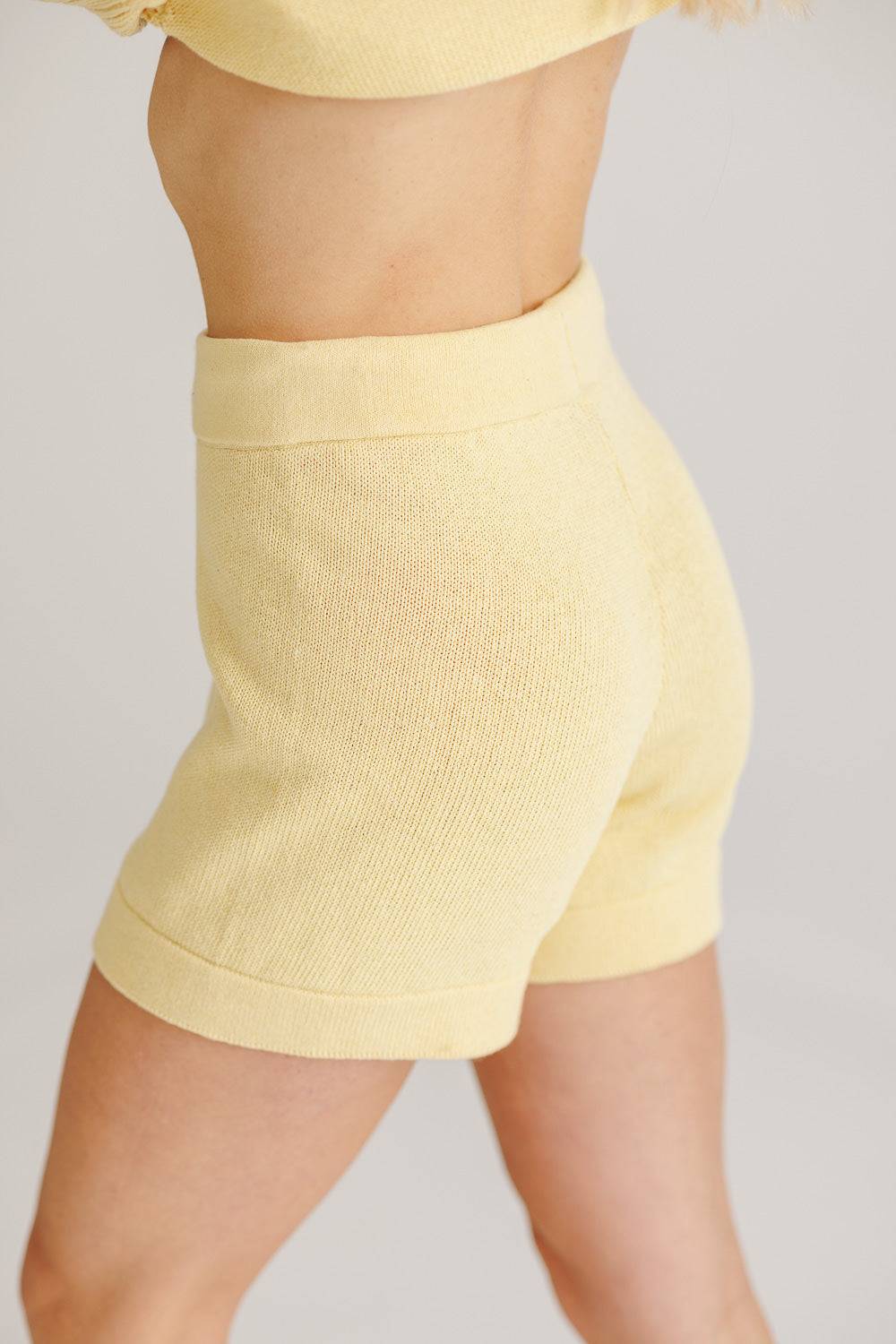Karo Kauer Knit Shorts Light Yellow