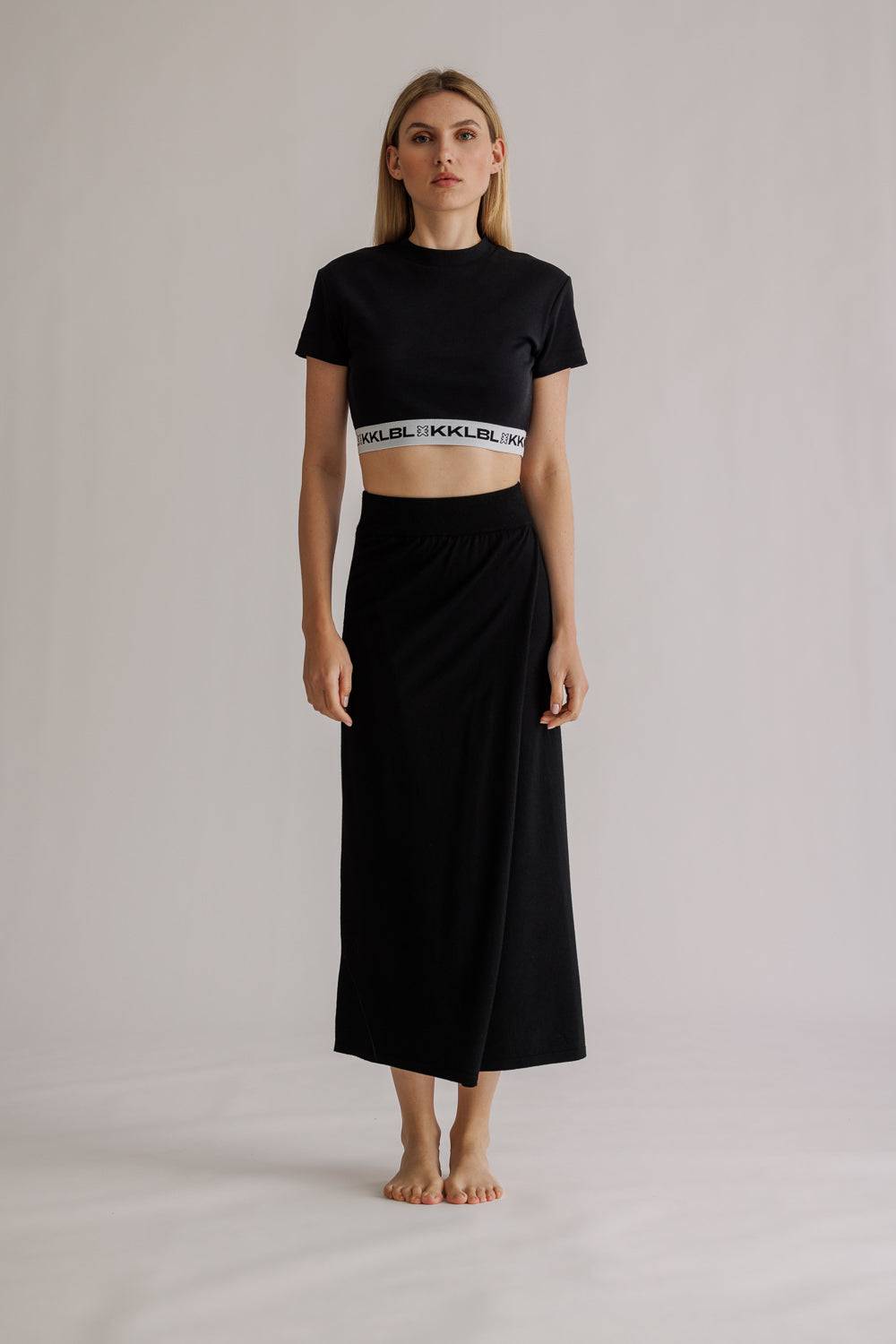 Karo Kauer Knit Skirt Basic Black