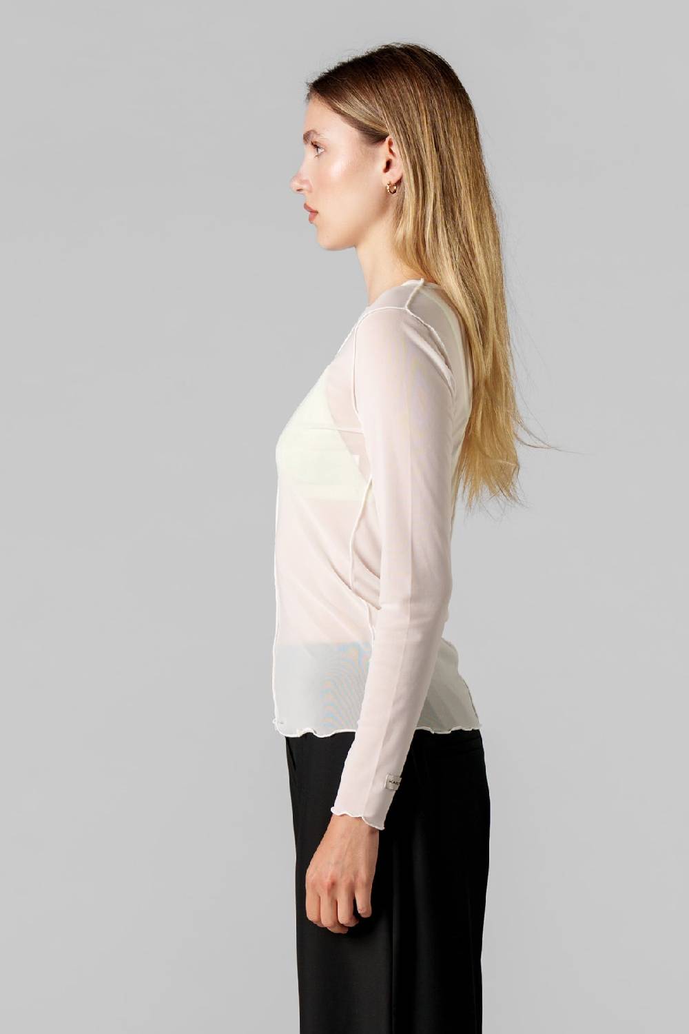 Karo Kauer Mesh Longsleeve Creme