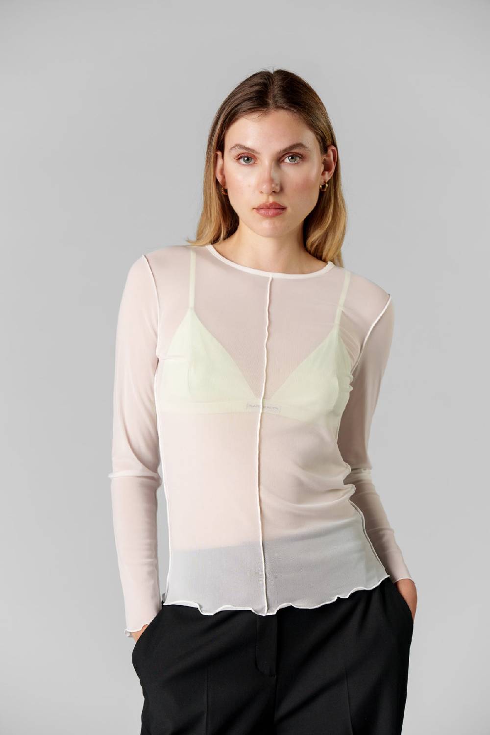 Karo Kauer Mesh Longsleeve Creme