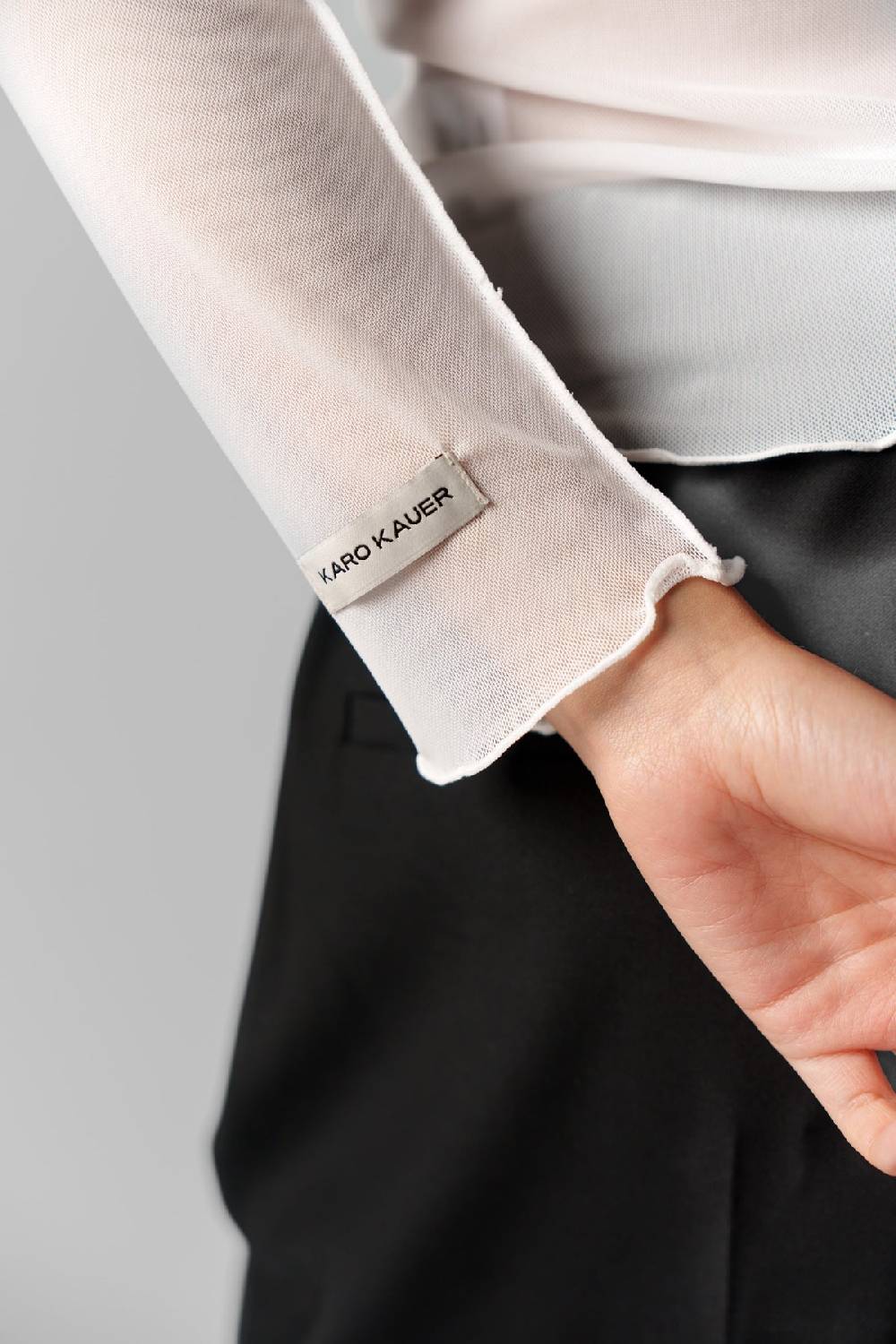 Karo Kauer Mesh Longsleeve Creme