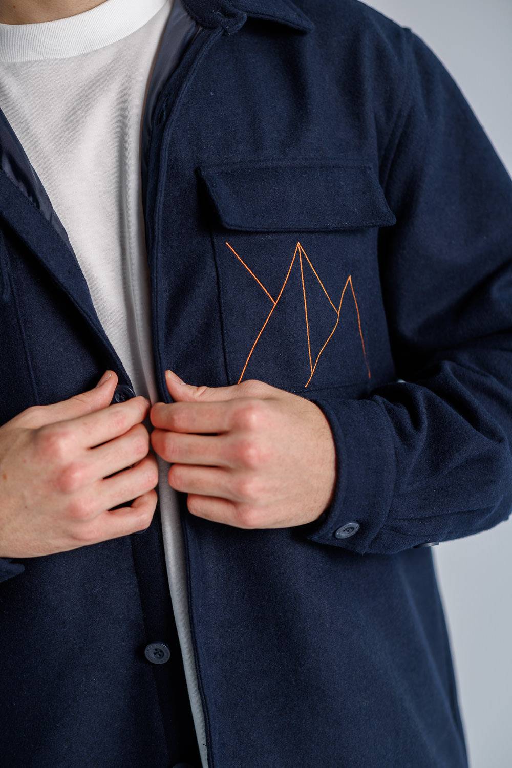 Karo Kauer Overshirt Dark Blue