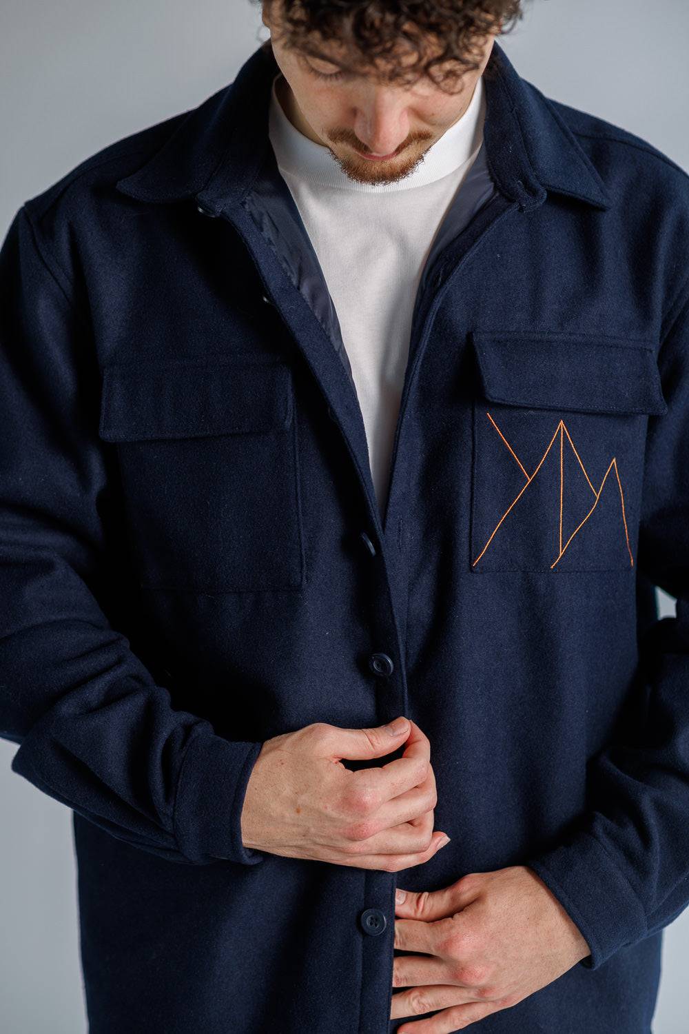 Karo Kauer Overshirt Dark Blue