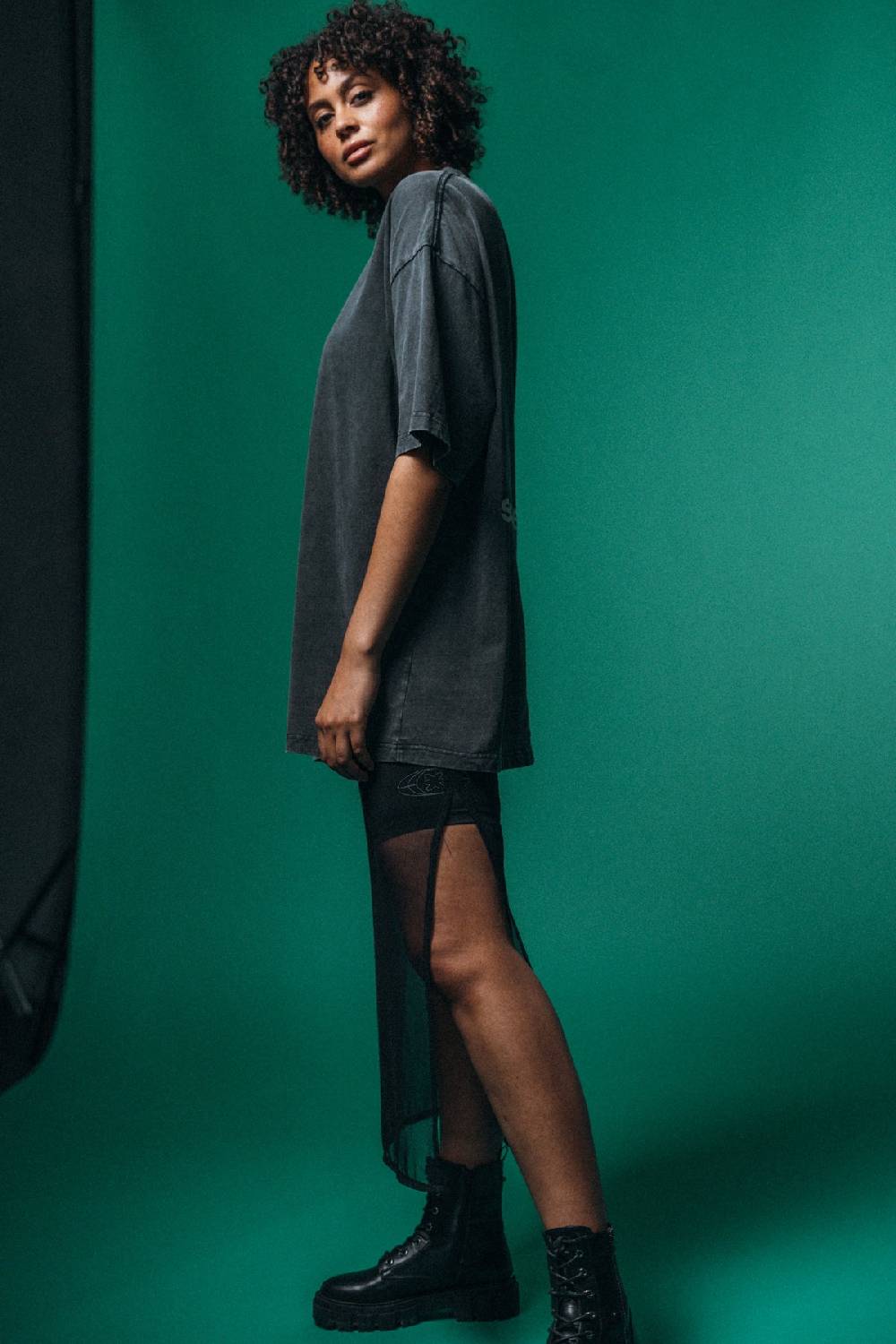 Karo Kauer PRE ORDER Mesh Skirt Black