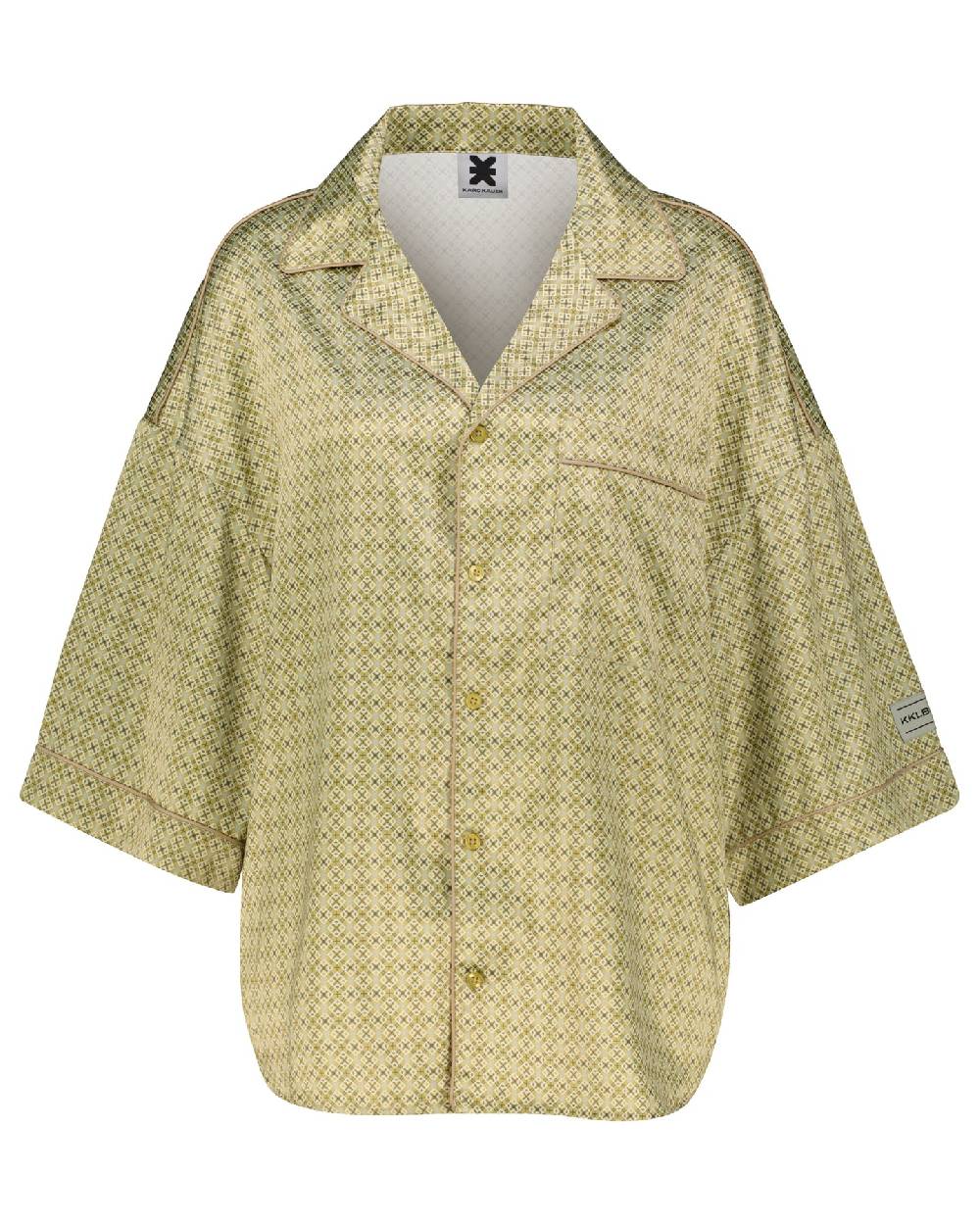 Karo Kauer Retro Shirt Khaki