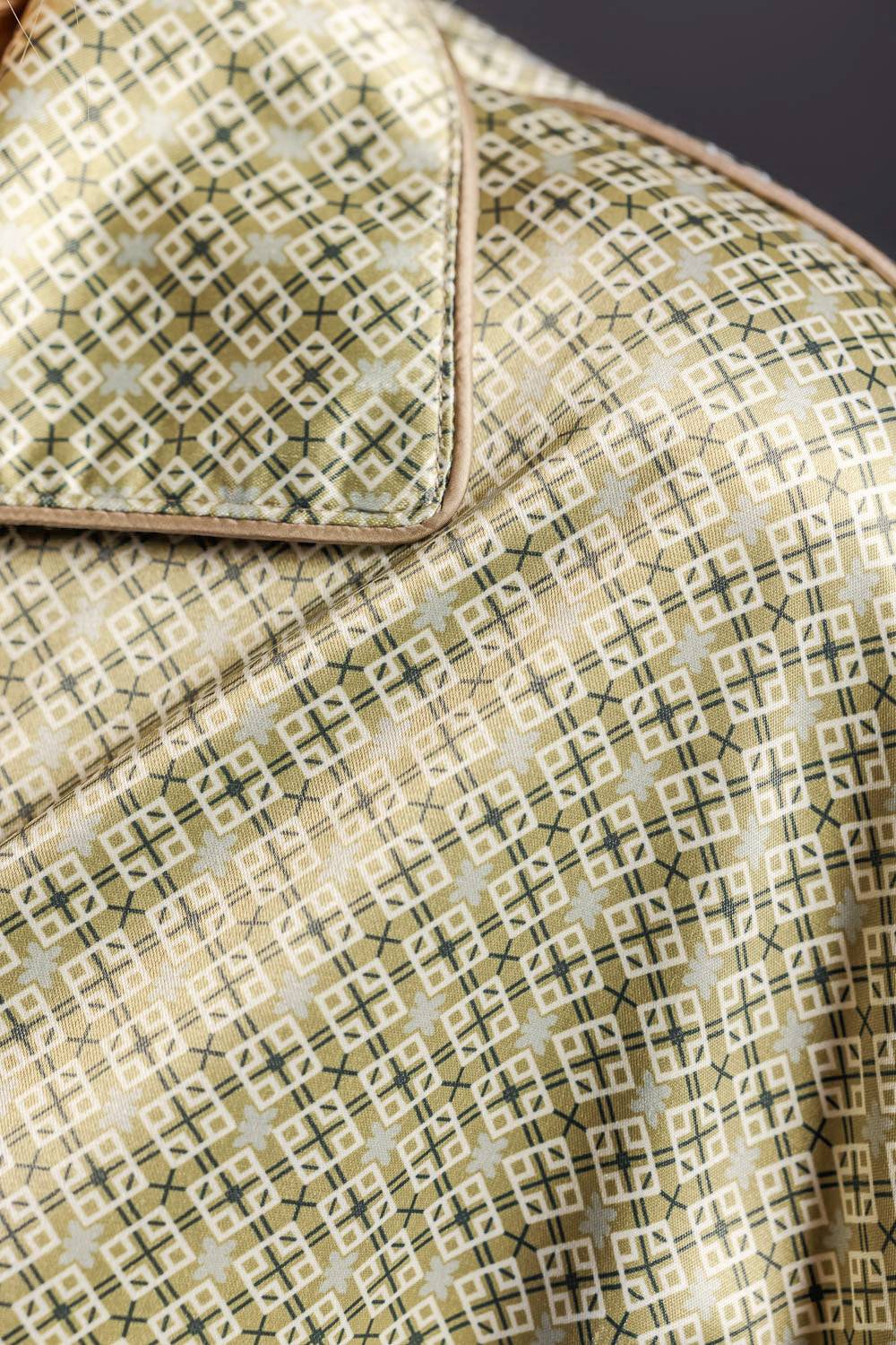 Karo Kauer Retro Shirt Khaki