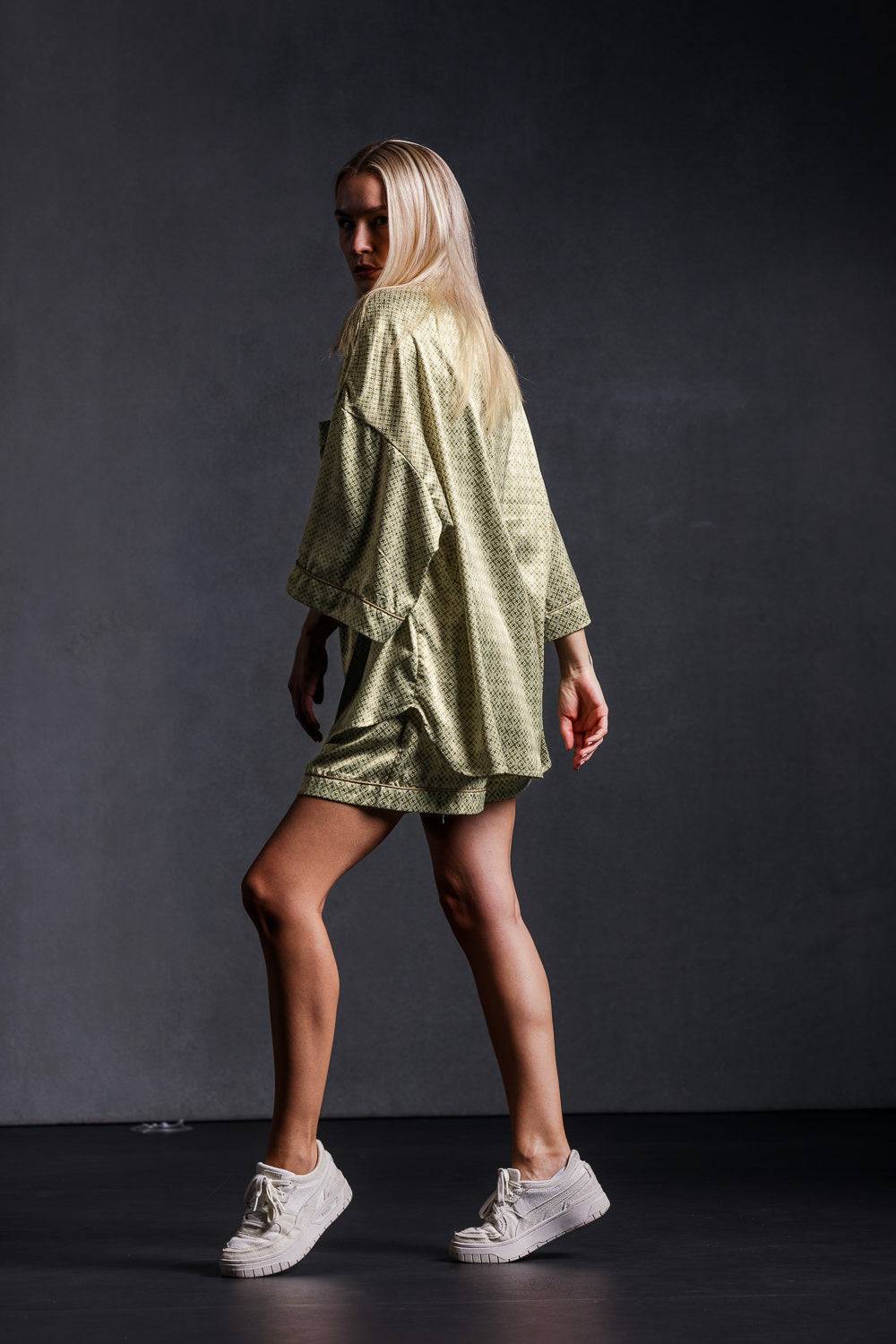 Karo Kauer Retro Shirt Khaki