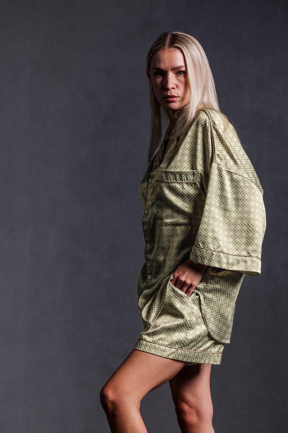 Karo Kauer Retro Shorts Khaki