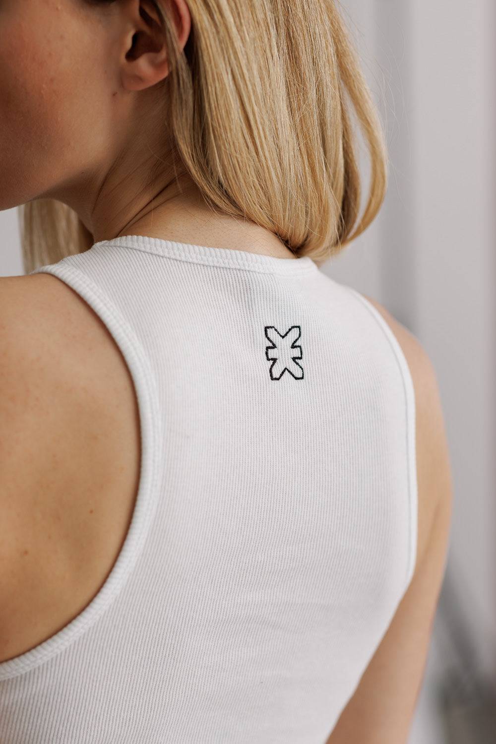 Karo Kauer Rib Top Basic White