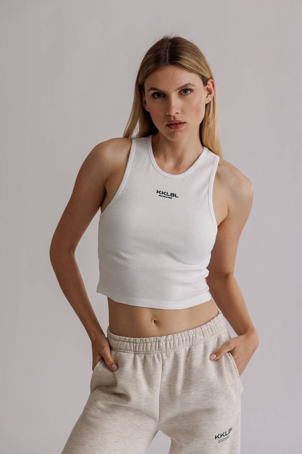 Karo Kauer Rib Top Basic White